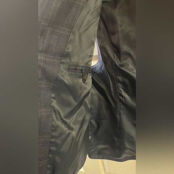 Eleventy Platinum Collection Blue Plaid Vest Large/XLarge - Picture 6 of 9